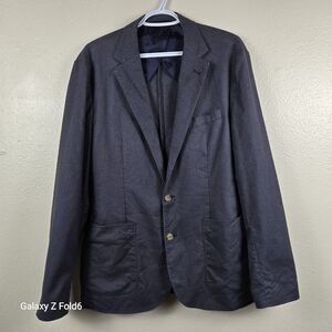 Men’s J.Crew Classic-Fit Hemp- Organic Cotton Blazer Elastane Size M EUC